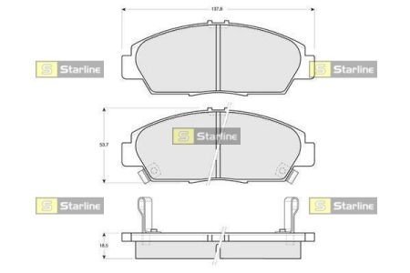 Тормозные колодки дисковые STARLINE BD S160