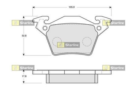 Гальмівні колодки дискові STARLINE BD S165