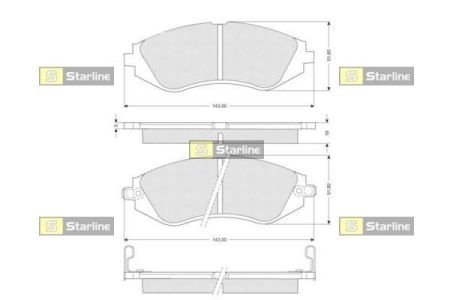 Тормозные колодки дисковые STARLINE BD S188 (фото 1)