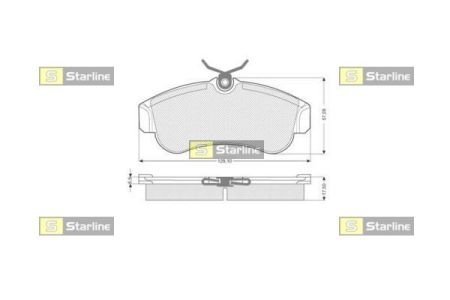 Гальмівні колодки дискові STARLINE BD S203