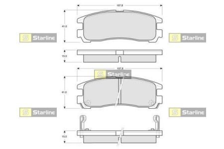 Тормозные колодки дисковые STARLINE BD S230