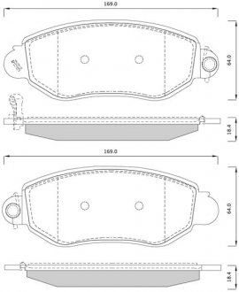 Тормозные колодки дисковые STARLINE BD S244 (фото 1)