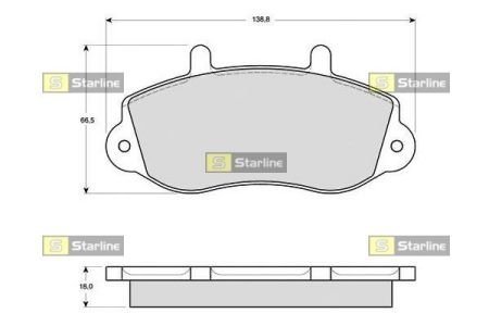 Тормозные колодки дисковые STARLINE BD S315