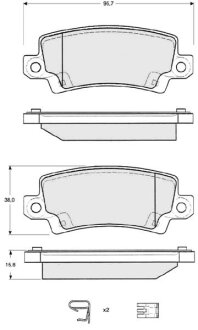 Тормозные колодки дисковые STARLINE BD S327