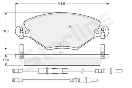 Тормозные колодки дисковые STARLINE BD S341