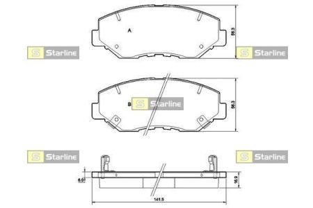 Тормозные колодки дисковые STARLINE BD S356 (фото 1)