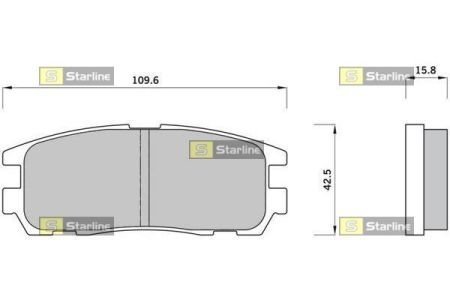 Тормозные колодки дисковые STARLINE BD S366