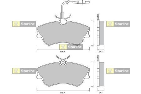 Тормозные колодки дисковые STARLINE BD S368 (фото 1)