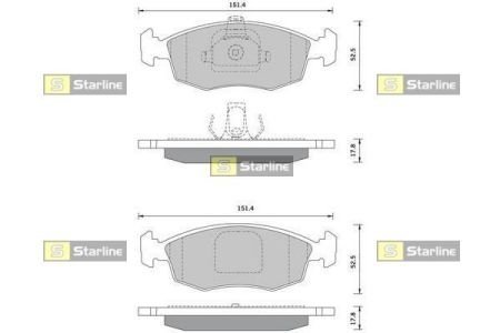 Гальмівні колодки дискові STARLINE BD S370