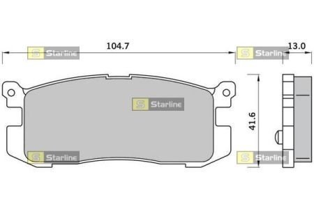 Гальмівні колодки дискові STARLINE BD S386