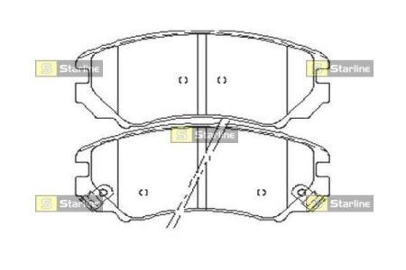 Тормозные колодки дисковые STARLINE BD S445 (фото 1)