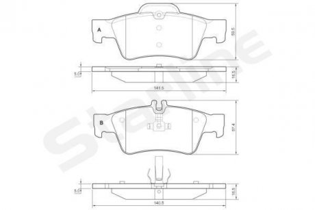 Гальмівні колодки дискові STARLINE BD S827P (фото 1)