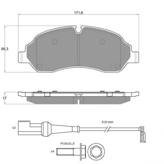 Тормозные колодки дисковые STARLINE BD S951