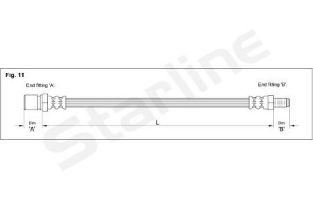 Тормозной шланг STARLINE HA AL.1219