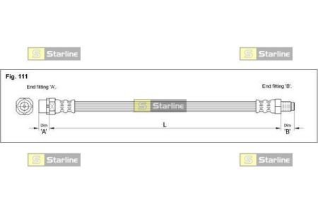 Тормозной шланг STARLINE HA E.1221