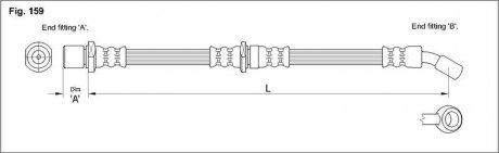 Гальмівний шланг STARLINE HA ST.1150