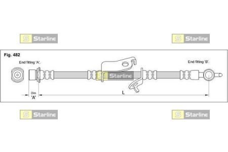 Тормозной шланг STARLINE HA ST.1183 (фото 1)