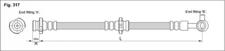 Тормозной шланг STARLINE HA ST.1206 (фото 1)