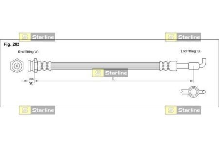 Тормозной шланг STARLINE HA ST.1253 (фото 1)