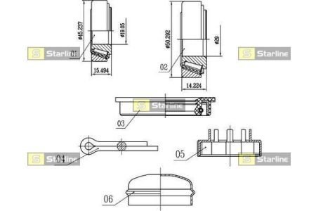 Подшипник колесный STARLINE LO 00542