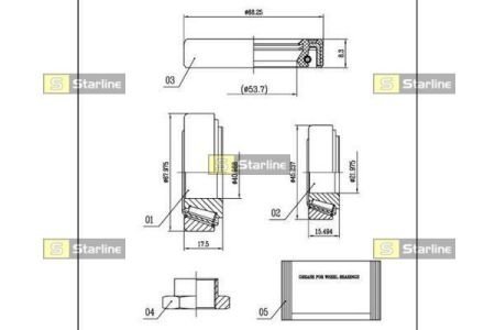 Подшипник колесный STARLINE LO 00912