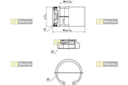 Подшипник колесный STARLINE LO 00962