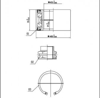 Подшипник колесный STARLINE LO 01401