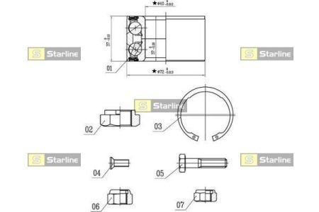 Підшипник колісний STARLINE LO 01491