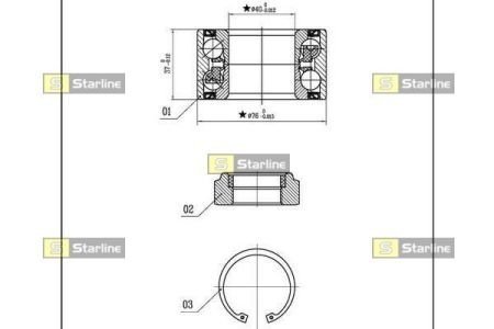 Подшипник колесный STARLINE LO 03431