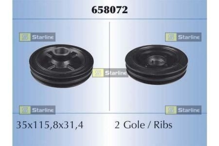 Шкив ремня STARLINE RS 658072 (фото 1)