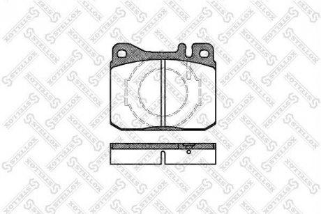 Тормозные колодки Mercedes 123/126 2.0-3.0 79-85 17, STELLOX 021 040-SX