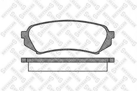 Тормозные колодки дисковые зад. Toyota Land Сruiser (J100) 4,2 98-/Lexus LX II (UZJ100) 02- STELLOX 717 000B-SX