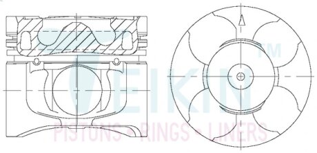 Поршень TEIKIN 43678050