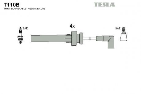 Комплект кабелів високовольтних TESLA T110B