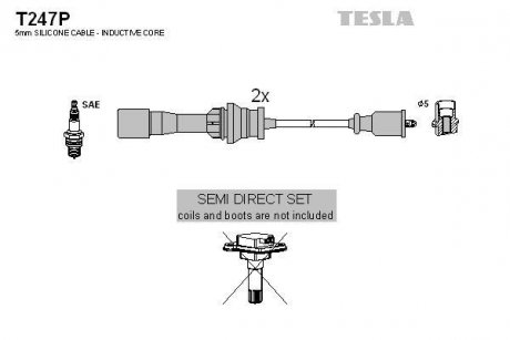 Комплект кабелей высоковольтных TESLA T247P