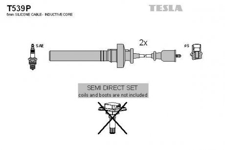 Дроти В/В Mitsubishi Carisma 1.3I 16V 01-03/Space Star 1.6I 16V 00- TESLA T539P