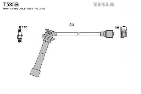 Комплект кабелей зажигания TESLA T585B