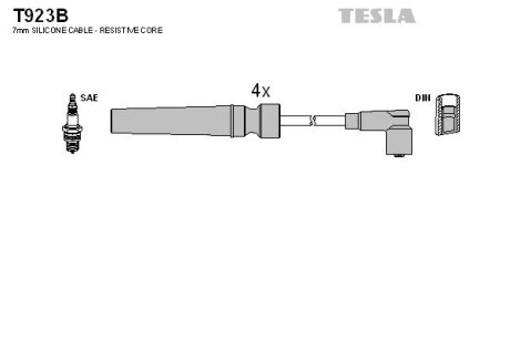 Провід В/В Chevrolet Lacetti 16V, 1.4 1.6 DOHC TESLA T923B