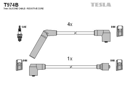 Дроти високовольтні TESLA T974B