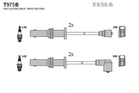 Комплект кабелів високовольтних TESLA T975B