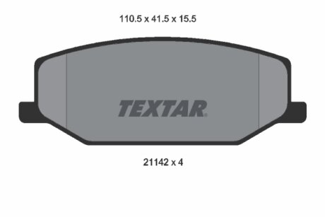 Комплект гальмівних колодок TEXTAR 2114202