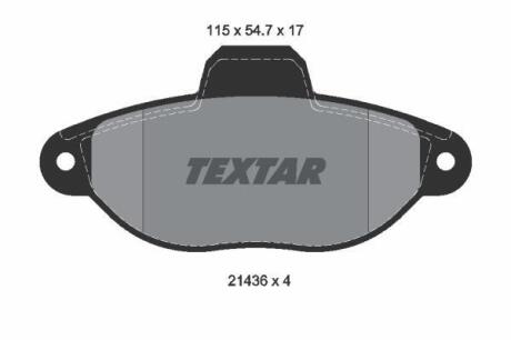Комплект гальмівних колодок TEXTAR 2143602