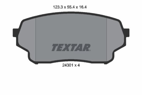 Комплект гальмівних колодок TEXTAR 2430101