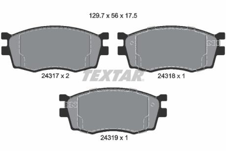 Колодки тормозные дисковые TEXTAR 2431701