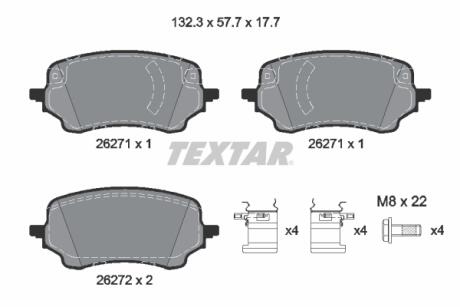Гальмівні колодки, дискові TEXTAR 2627101