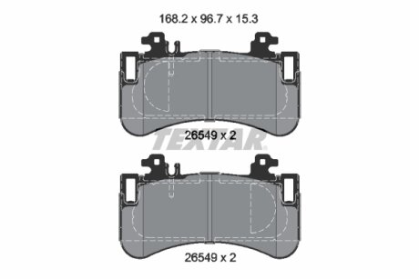 Комплект гальмівних колодок TEXTAR 2654901