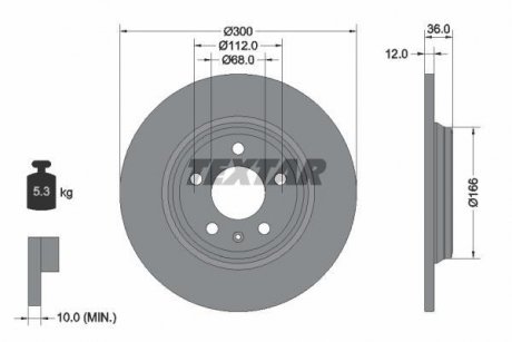 Диск тормозной TEXTAR 92282803 (фото 1)