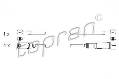 Комплект проводов зажигания TOPRAN / HANS PRIES 102982