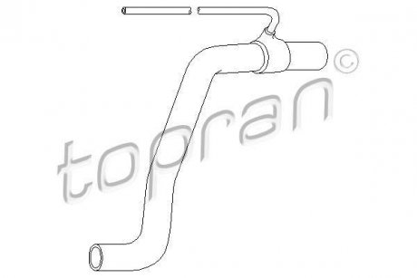 Патрубок с-ми охлаждения VW Passat 1,6D/1,9D 88-93/ E 1,8 88-91/ E 2,0 TOPRAN / HANS PRIES 107 346