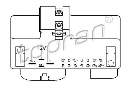 Блок керування вентилятором Audi A3, TT / Seat Leon, Toledo / Skoda Octavia / VW Golf IV 1.9TDI 96-10 TOPRAN / HANS PRIES 110 825 (фото 1)